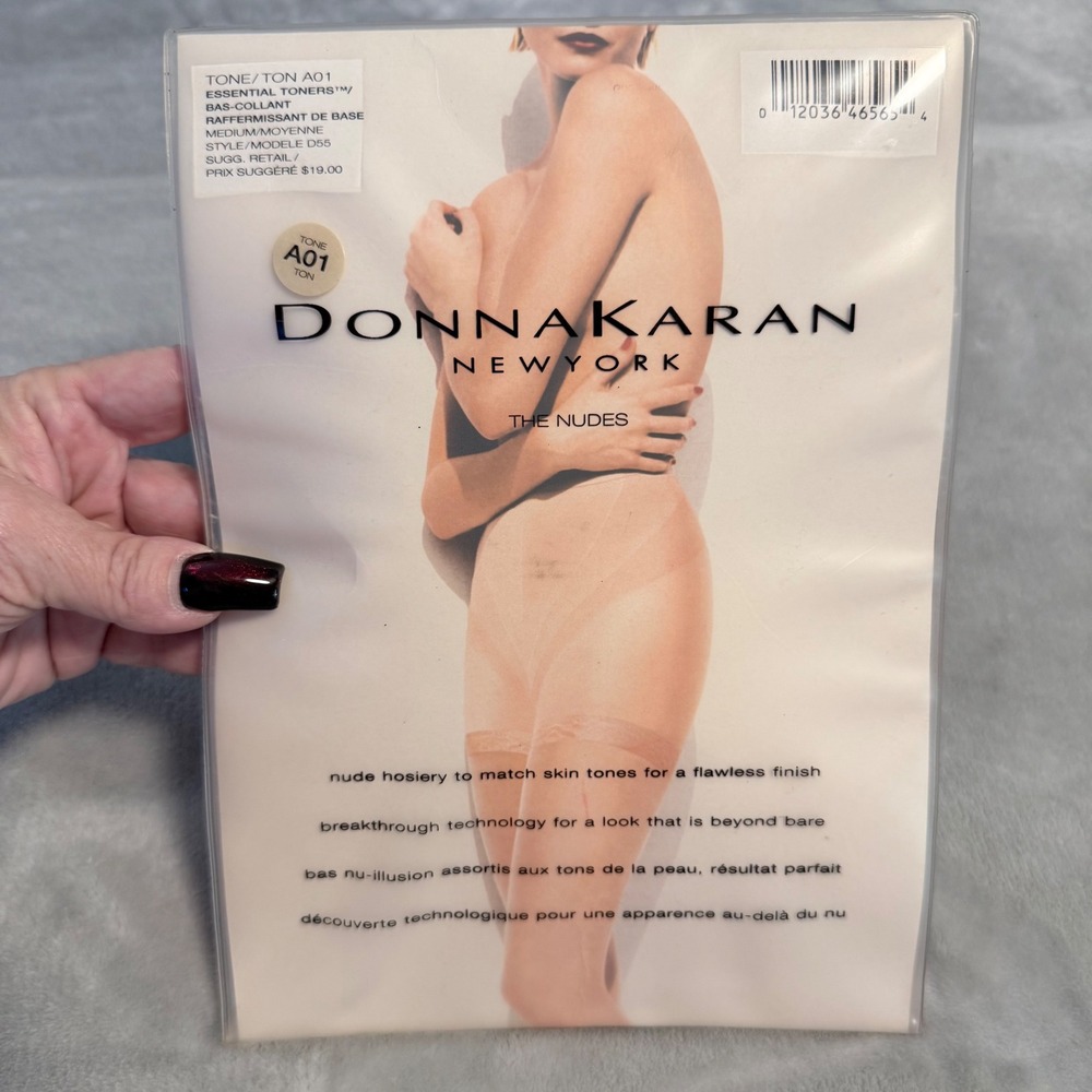 Vintage 1995 Donna Karan New York The Nudes Pantyhose A01 Medium D55 NOS Sealed